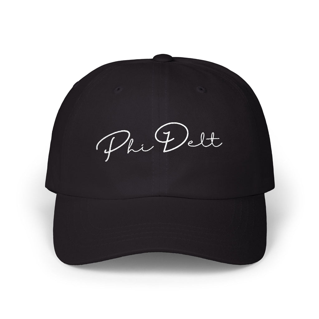 Blue/Black Cursive Dad Hat | Embroidery